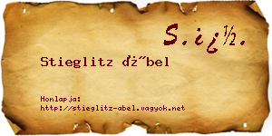 Stieglitz Ábel névjegykártya
